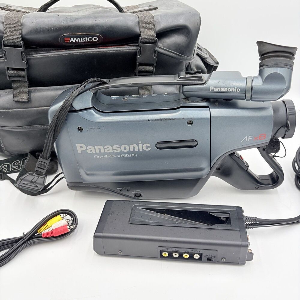 PANASONIC PV-700 OmniMovie VHS HQ AFx8 CAMCORDER Tested Playback w Case